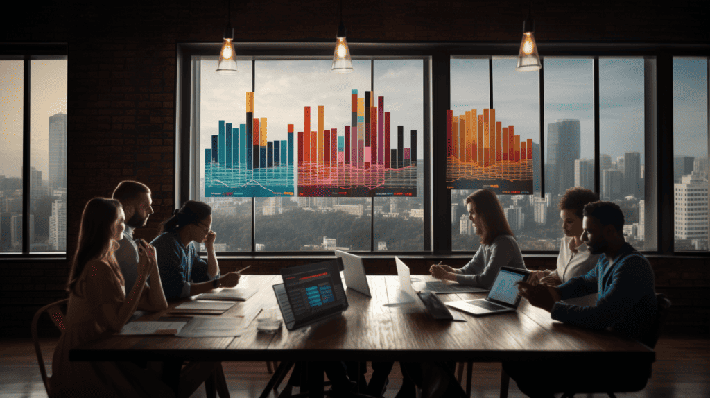 bexiate Un team eterogeneo di esperti di marketing digitale seduti a lungo wo ec617ef7 4832 480a a562 f555546b10e1